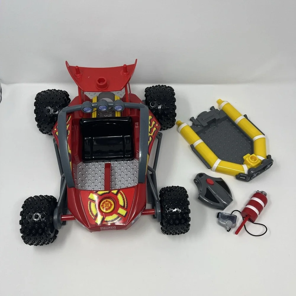 2001 Fisher Price Rescue Heroes Dune Buggy w/ Detachable Raft‎ Complete